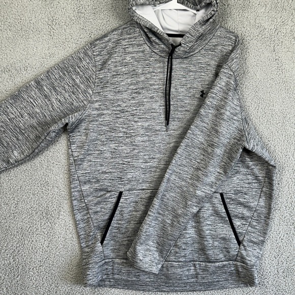 Under Armour‎ Cold Gear Sweatshirt Hoodie Mens 2XLT Tall Gray Drawstring Pockets